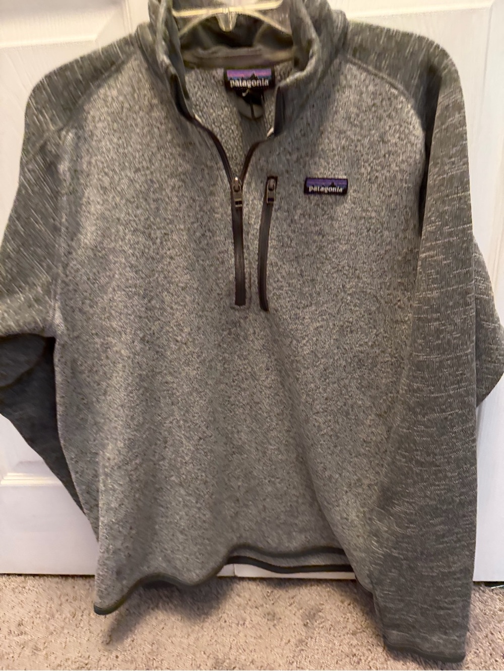 Patagonia Men's Gray Quarter-Zip Sweater